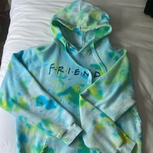 Tie dye friends hoodie
